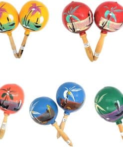 Maracas Mexicanas de Madera Genuina Hechas a Mano de 8" (5