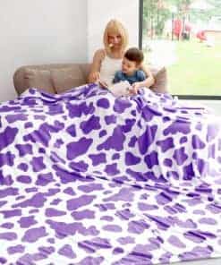 Manta Queen Size Morada - Manta de Cama Lavanda Grande