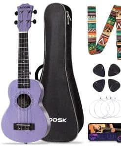 Ukelele violeta AODSK Soprano para principiantes de 21