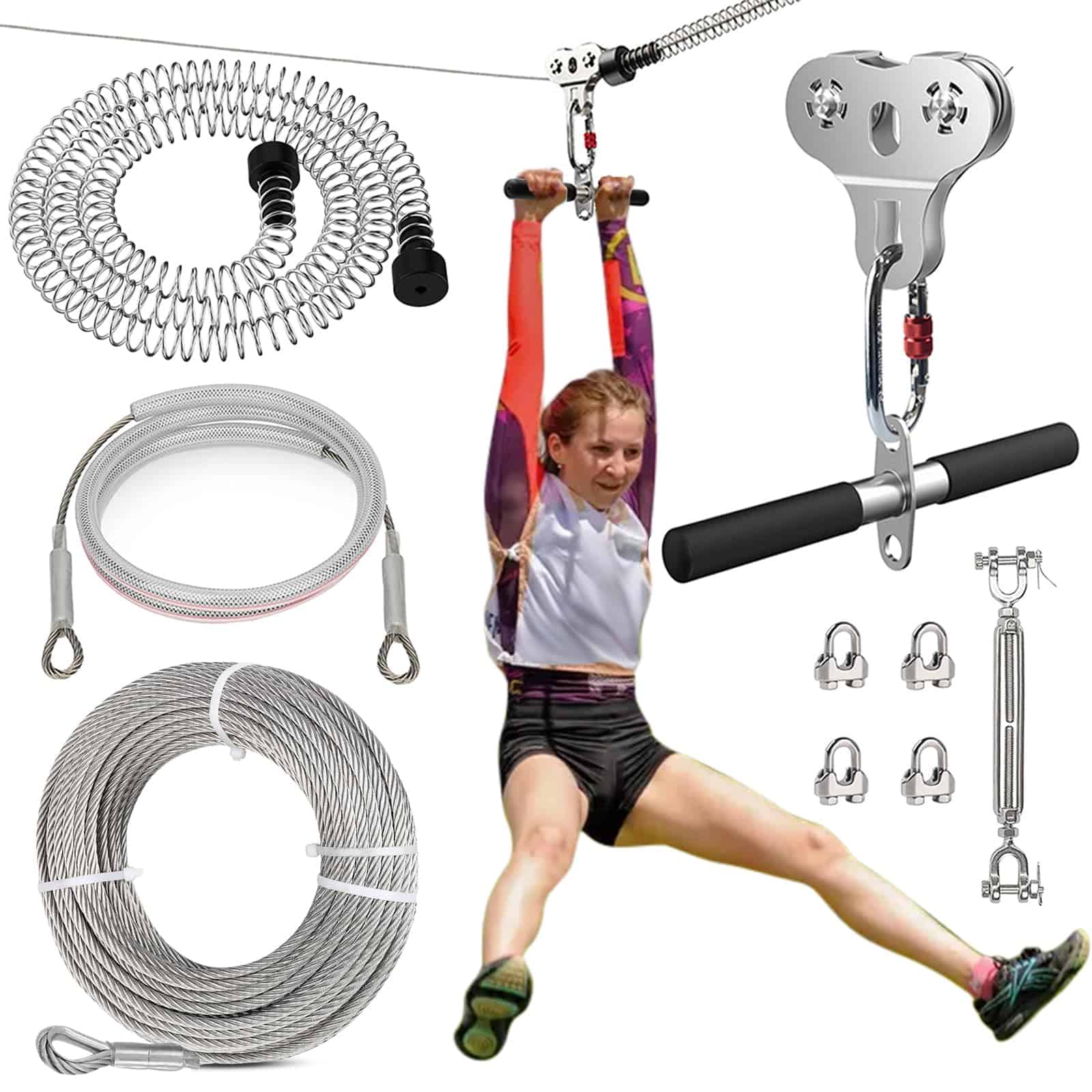 Fologtoo Cables Zip para Niños y Adultos al Aire Libre