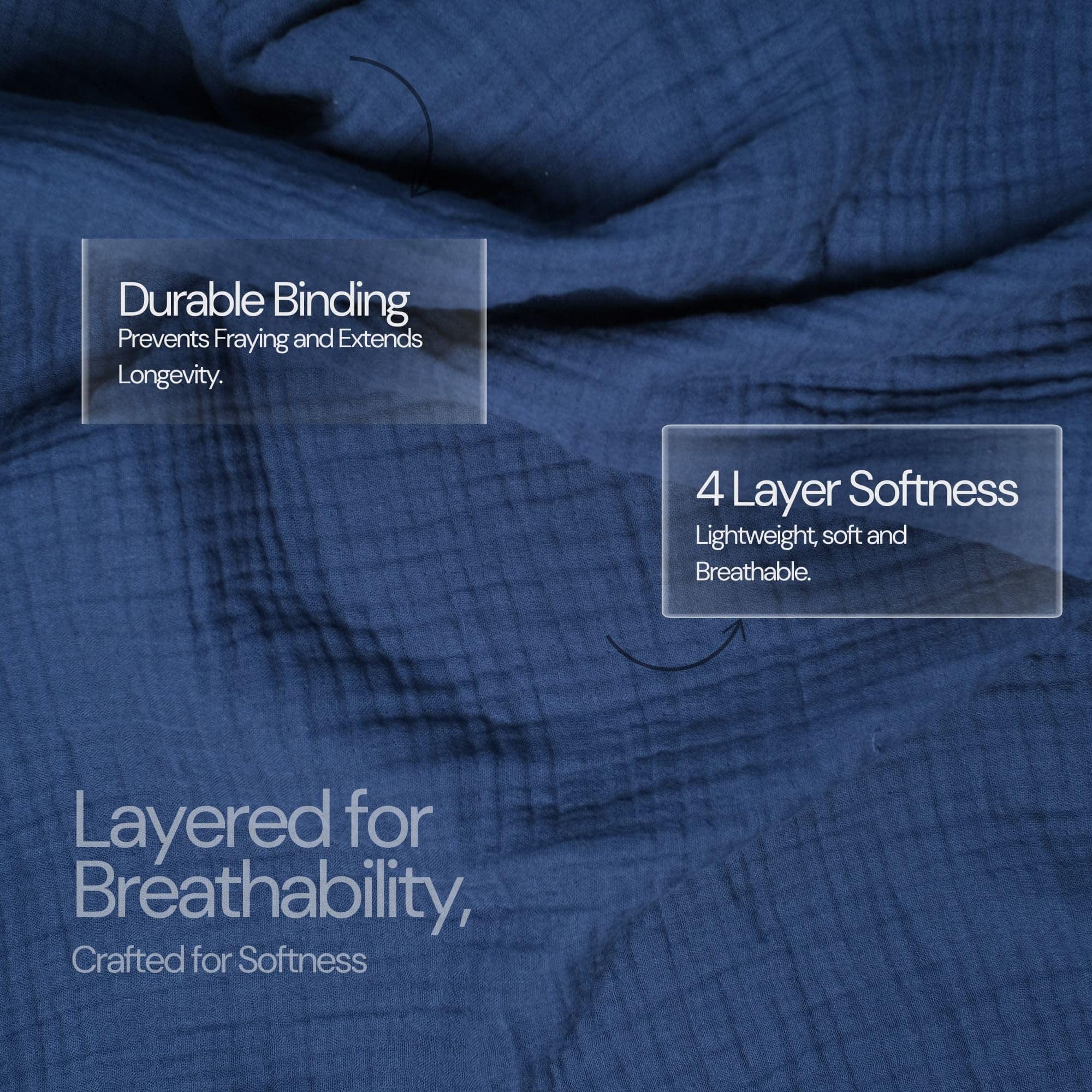 Manta de muselina de algodón 100% Salt Earth, tamaño - Imagen 3