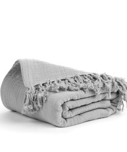 Manta de algodón muselina Salt Earth 100%, manta de gasa