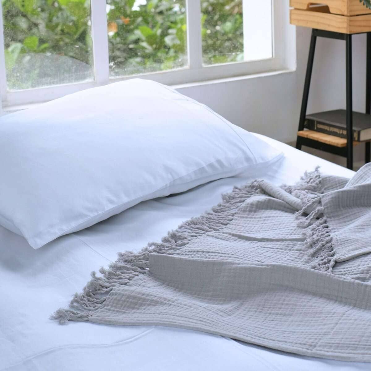 Manta de algodón muselina Salt Earth 100%, manta de gasa - Imagen 6