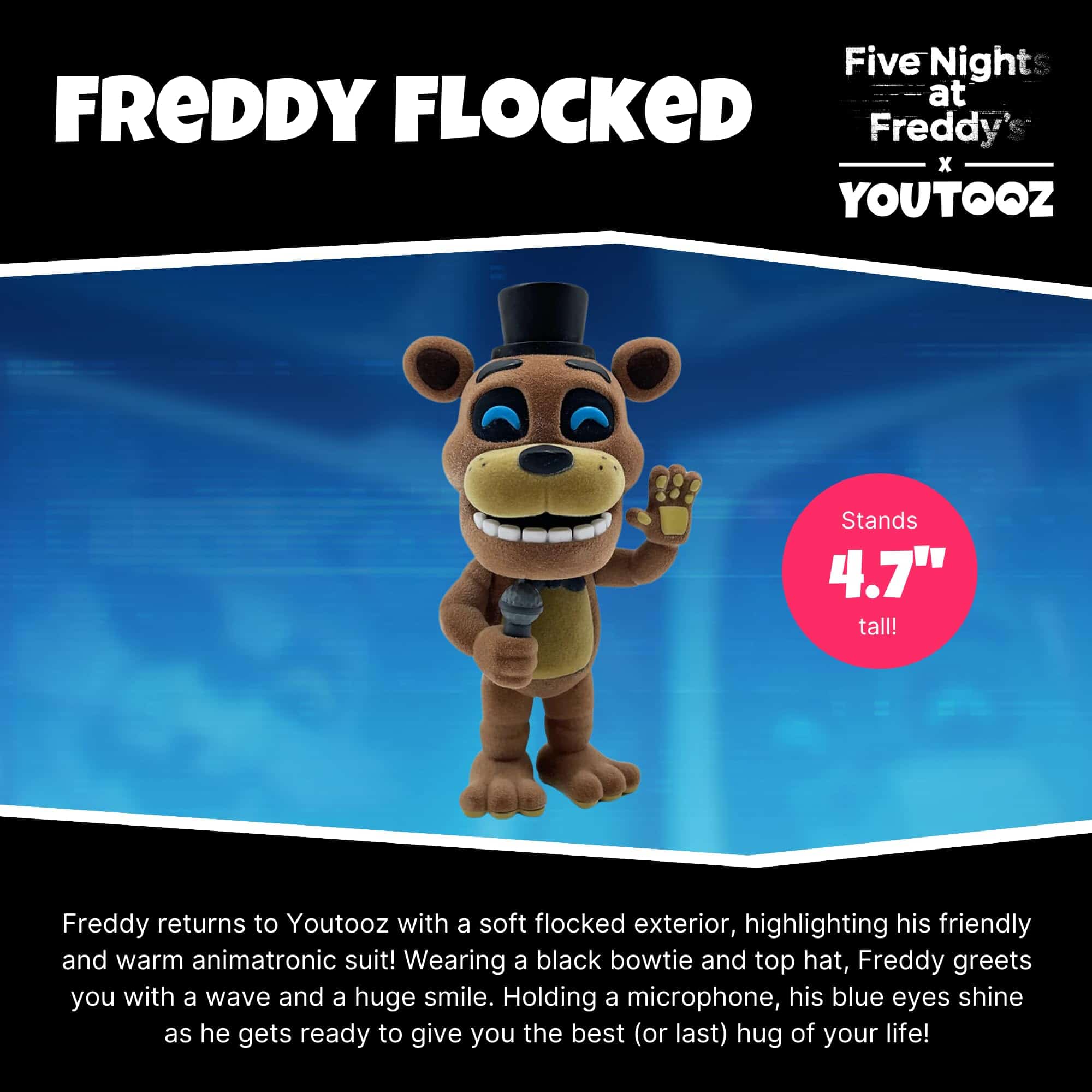 YouTooz Figura de Vinilo Freddy Flocked FNAF 4.7", Figura - Imagen 3