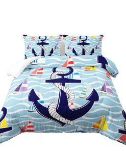 Juego de Ropa de Cama 3D de Ancla para Niños, Color Velero