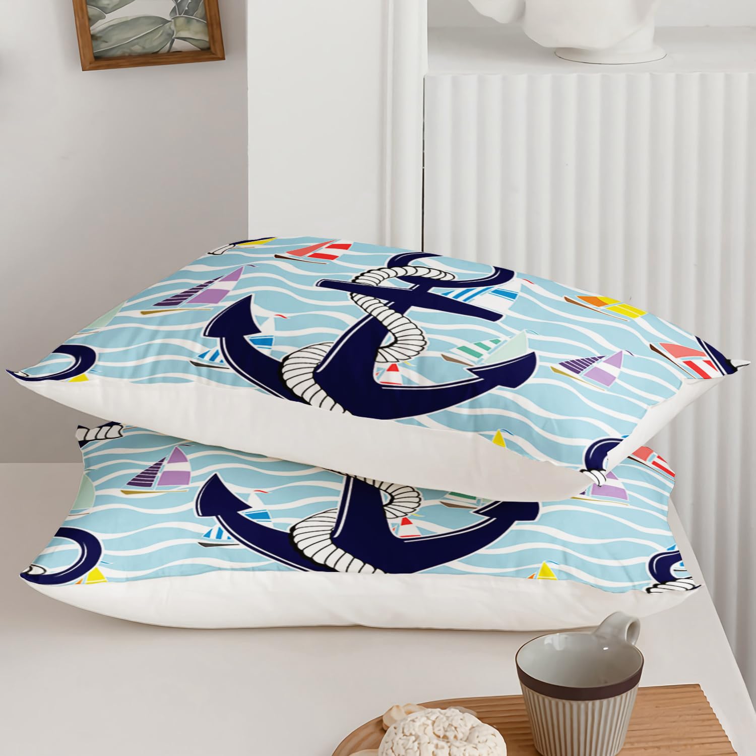 Juego de Ropa de Cama 3D de Ancla para Niños, Color Velero - Imagen 5