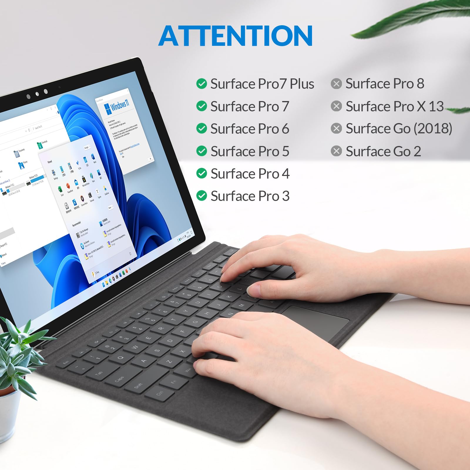 Teclado Rii para Surface Pro 7, Bluetooth 5.2, - Imagen 3