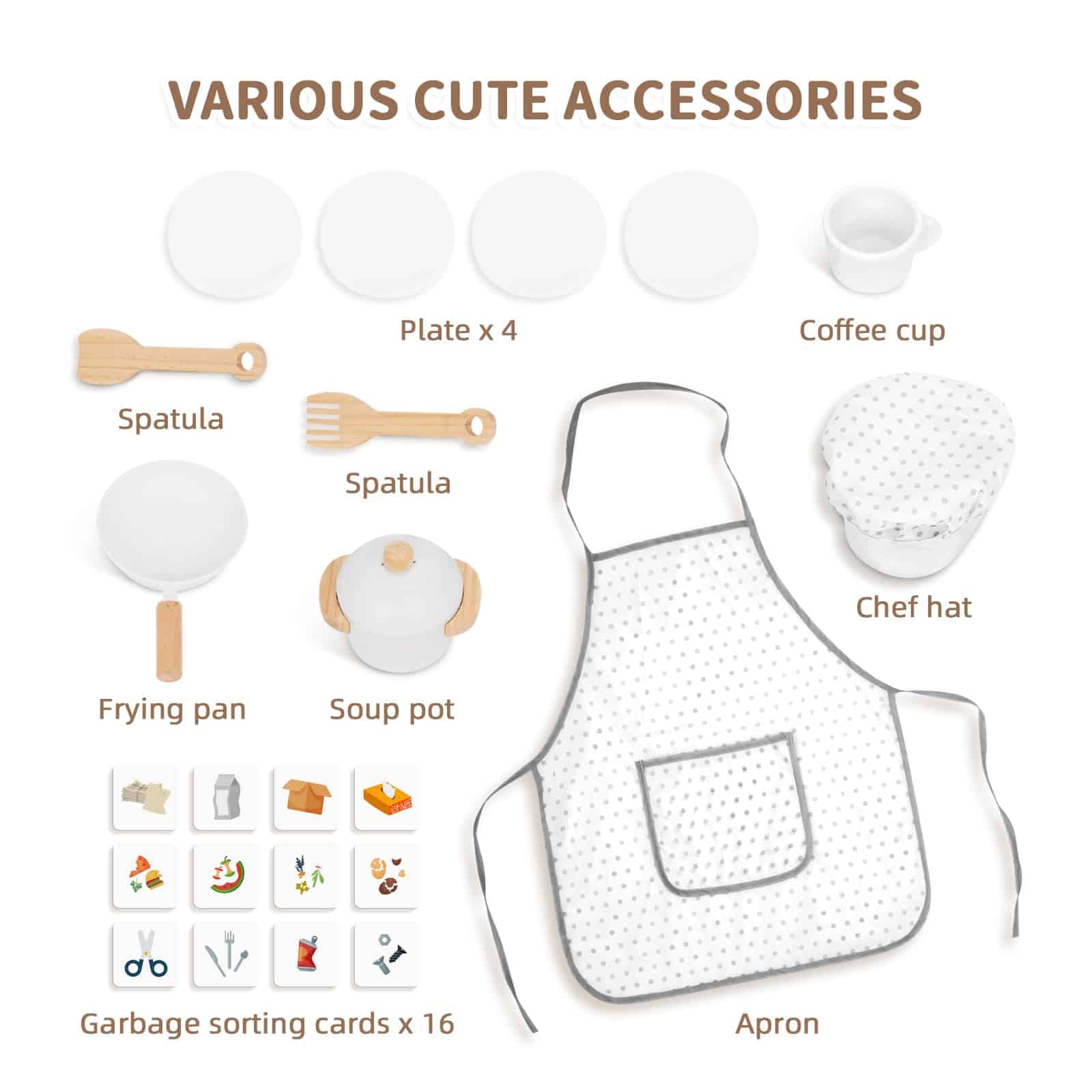 Juego de Cocina para Niños, Cocina de Juguete de Madera - Imagen 7