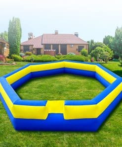 WARSUN 15FT Gaga Ball Pit Inflable con -Azul y Amarillo