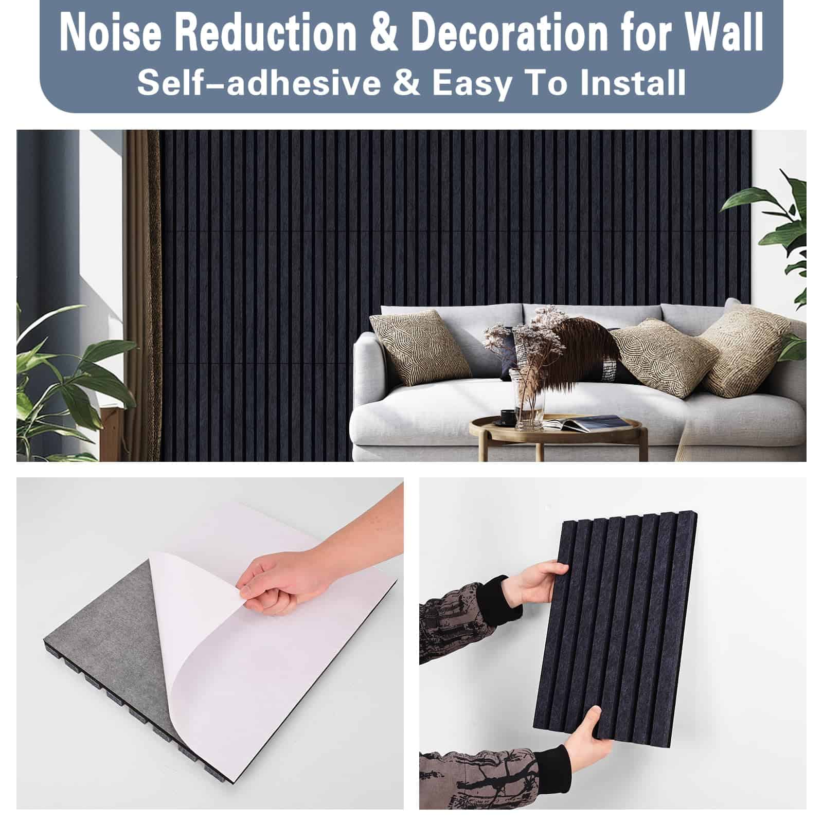 6 Paquetes Paneles Acústicos Autoadhesivos de Doble Capa - Imagen 6