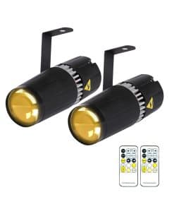 Luces de escenario LED pinspot, 2 paquetes SENLAN 6W Doble