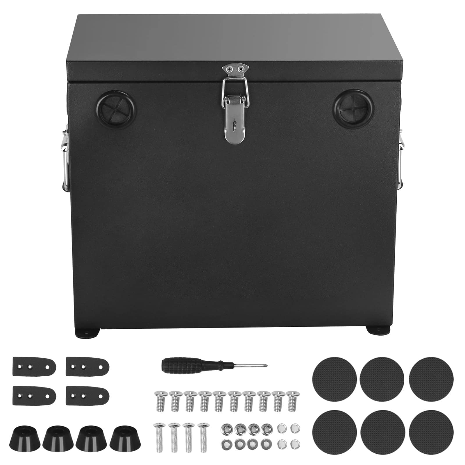 Caja de batería de acero inoxidable 12V para