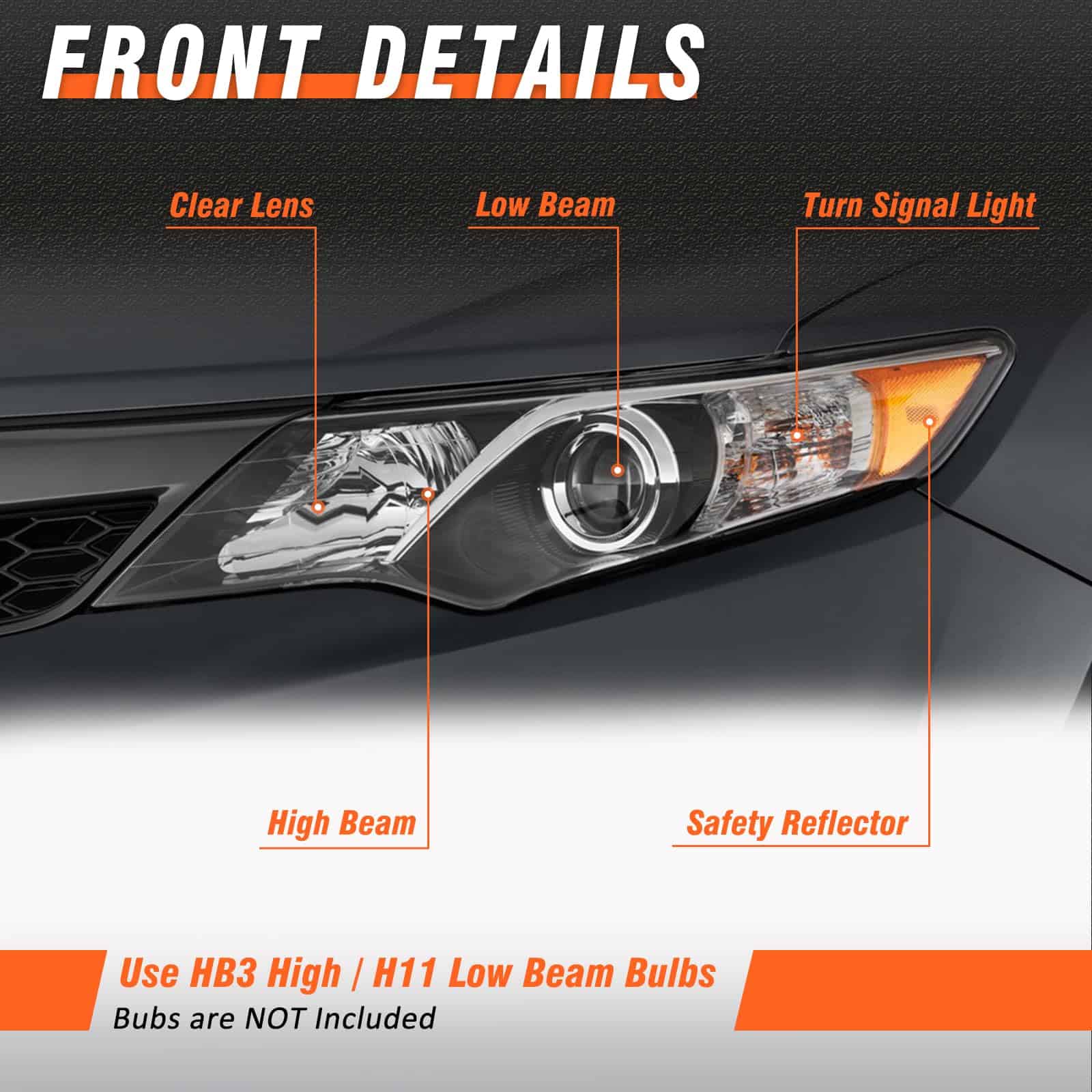 Conjunto de faros delanteros AXLAHA compatible con Toyota - Imagen 4