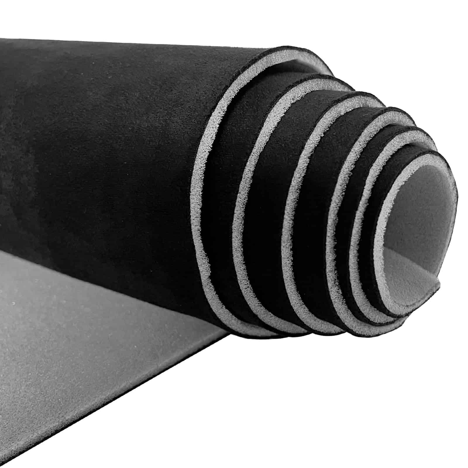 Tela de gamuza para forro de techo de automóvil negro de