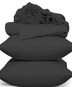 Juego de sábanas de jersey sólido 100% algodón Briarwood