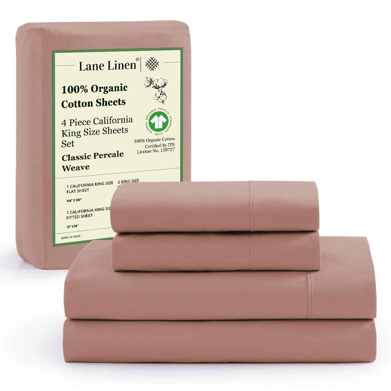 Juego de sábanas California King Lane Linen 100% algodón