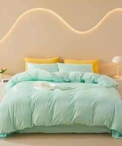 Juego de Funda nórdica de Terciopelo Verde Menta FOPPA para