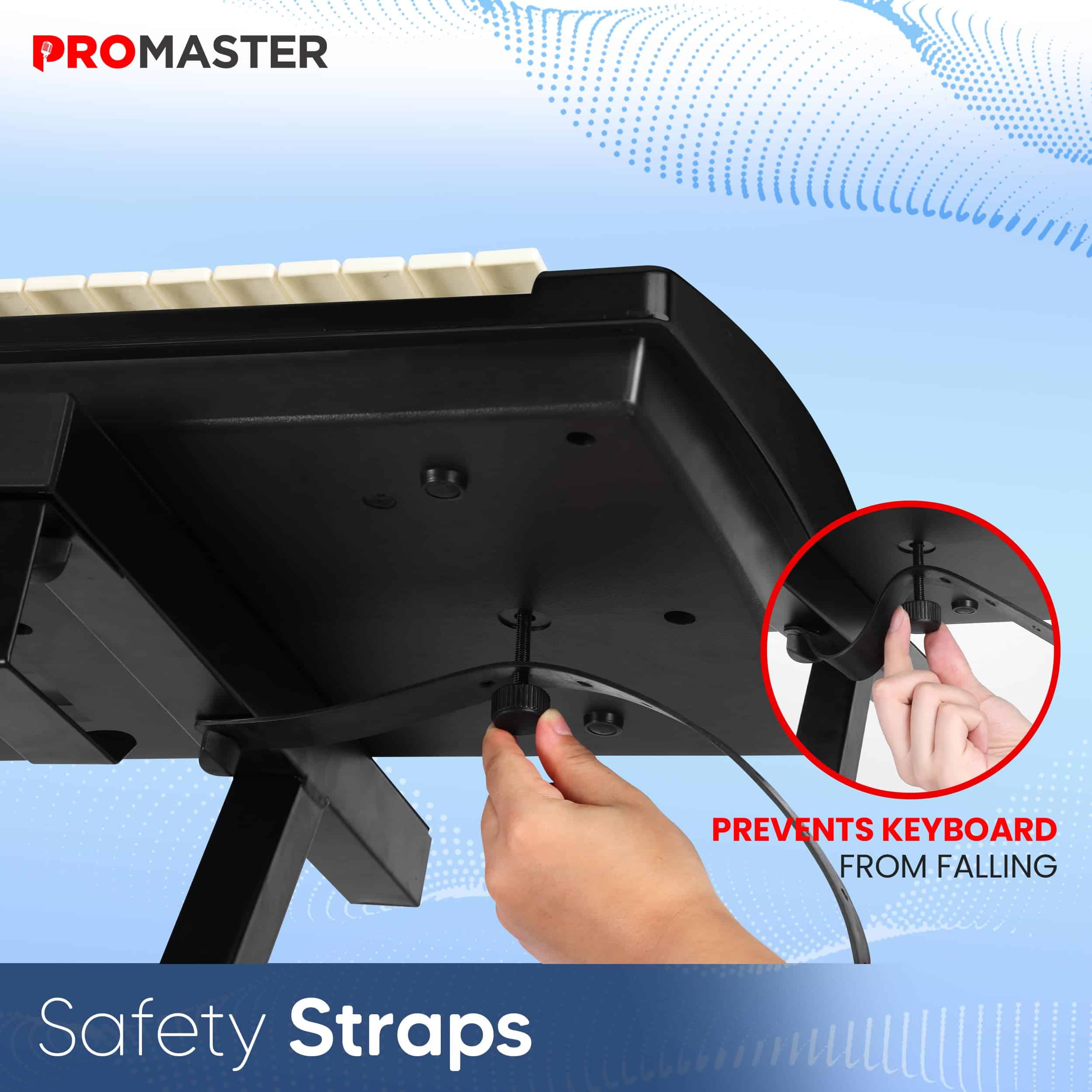 ThePromaster Piano Keyboard Stand - Ajustable de 20 a 34 - Imagen 6