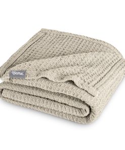 Manta de Ostra Bare Home en Waffle, Tamaño Throw 44Wx66L,