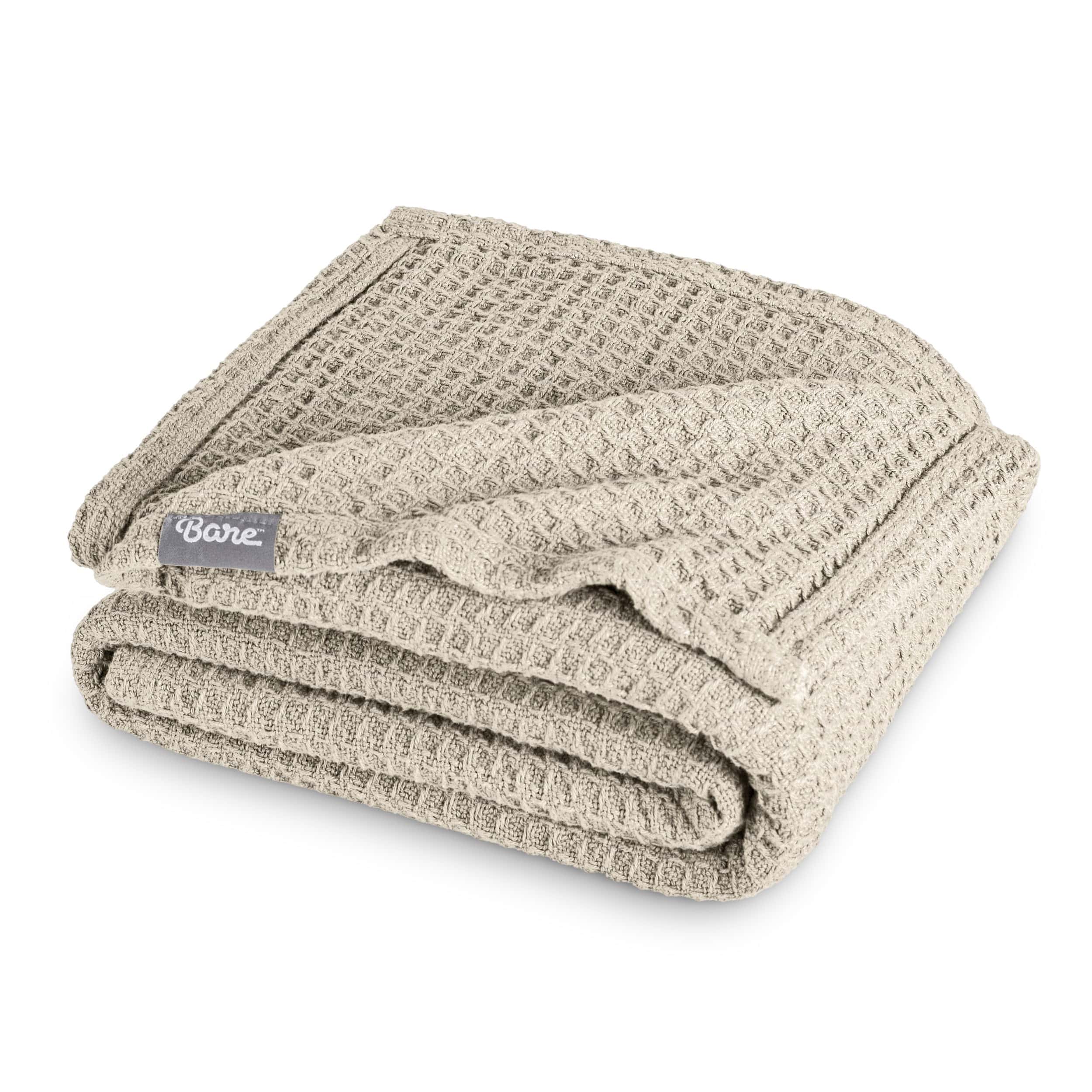 Manta de Ostra Bare Home en Waffle, Tamaño Throw 44Wx66L,