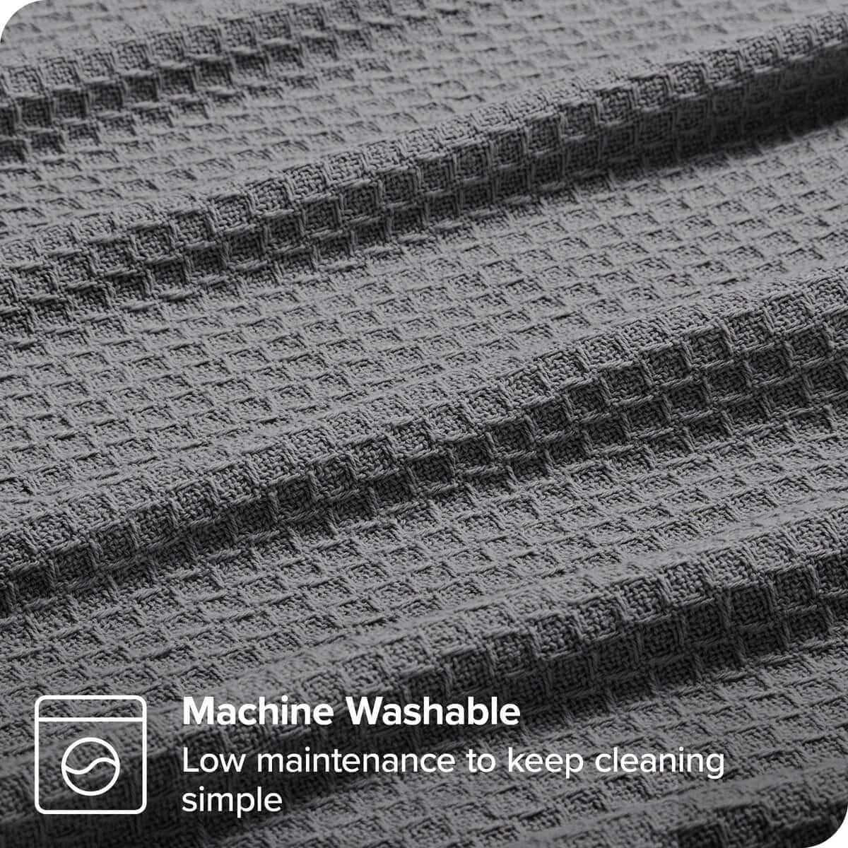 Manta Waffle Gris Bare Home, King 108Wx90L, 100% Algodón, - Imagen 4