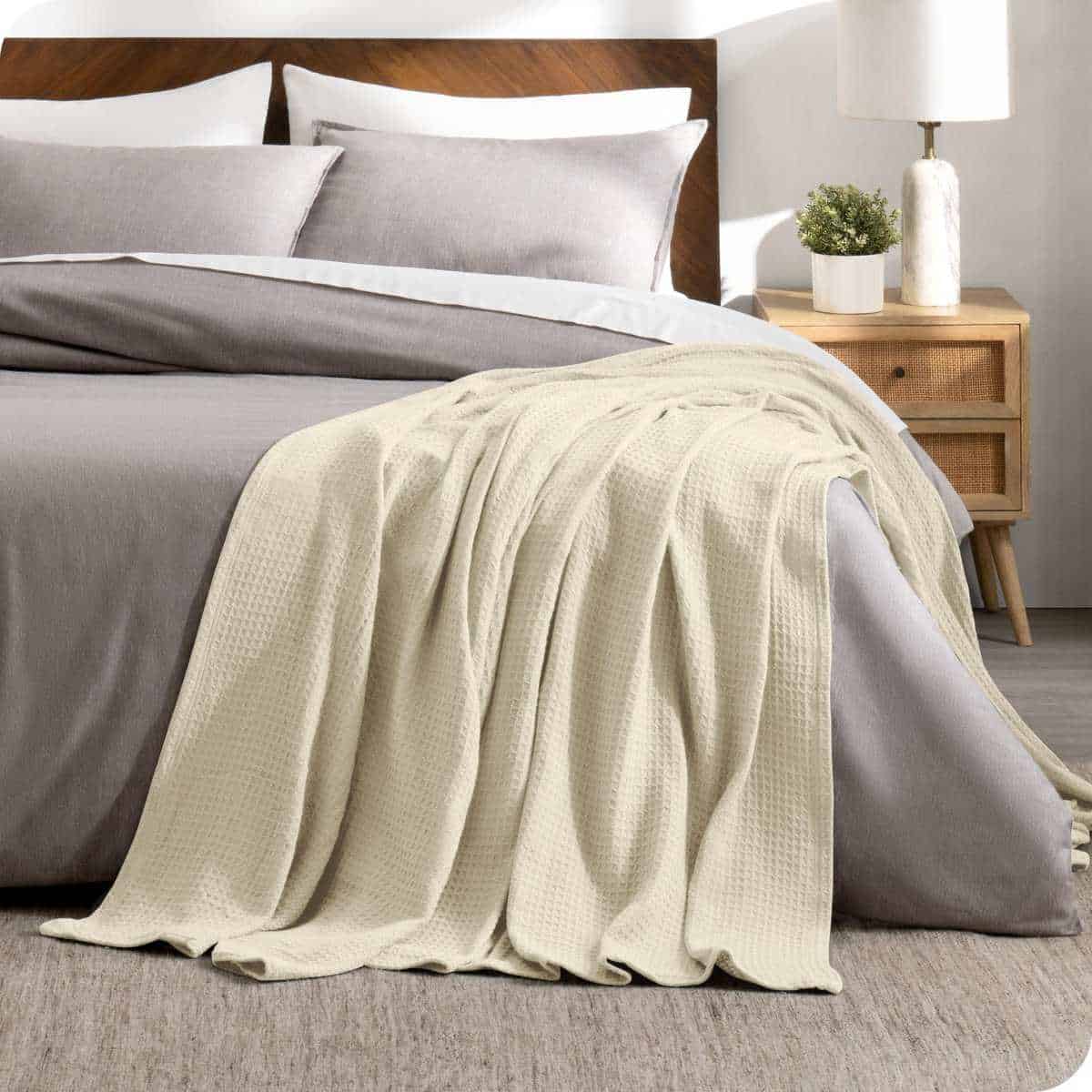 Manta de Gofre Oyster Bare Home, Full/Queen 90Wx90L, 100% - Imagen 5