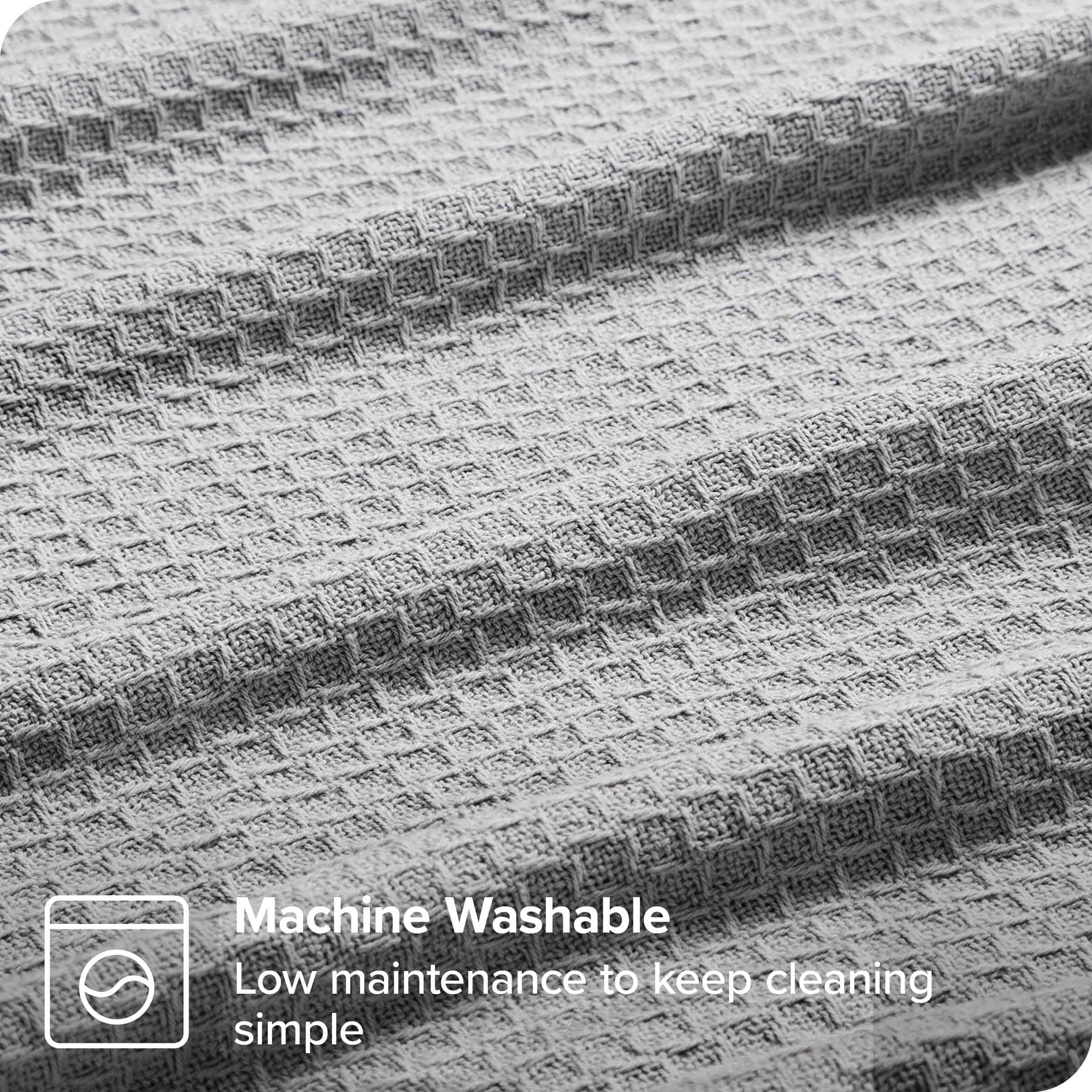 Manta de Gofre en Gris Claro de Bare Home, King 108Wx90L, - Imagen 4