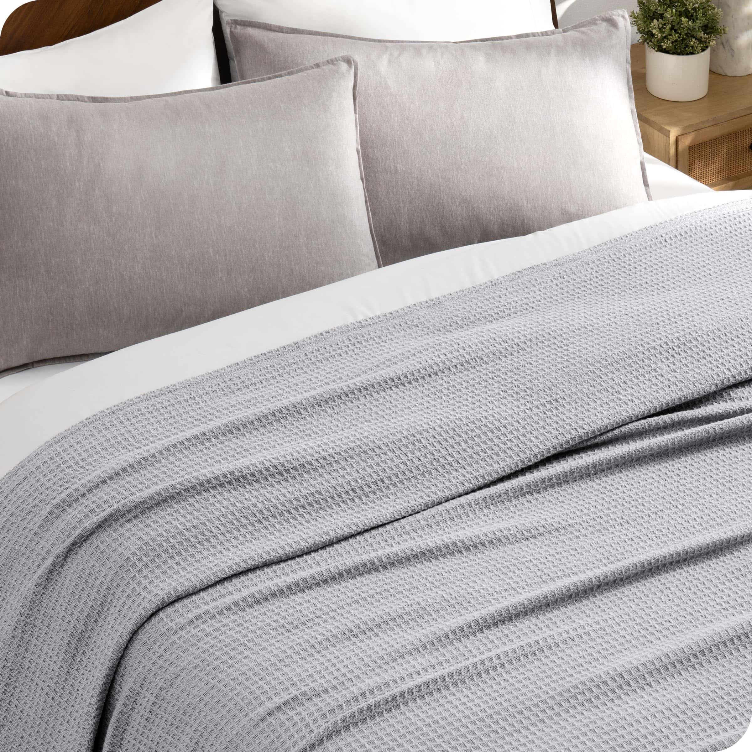 Manta de Gofre en Gris Claro de Bare Home, King 108Wx90L, - Imagen 7