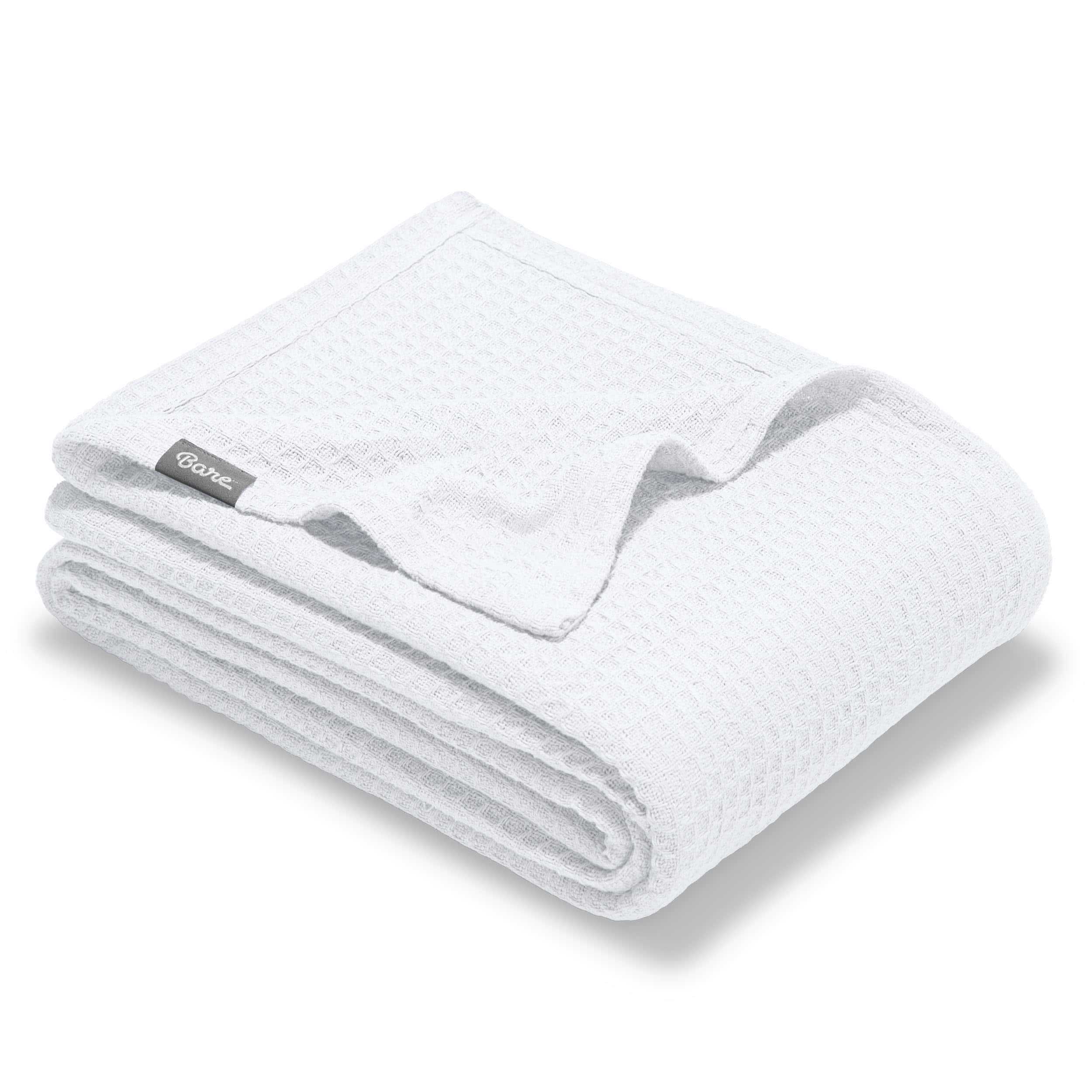 Manta de Waffle Blanca para el Hogar Bare Home, King