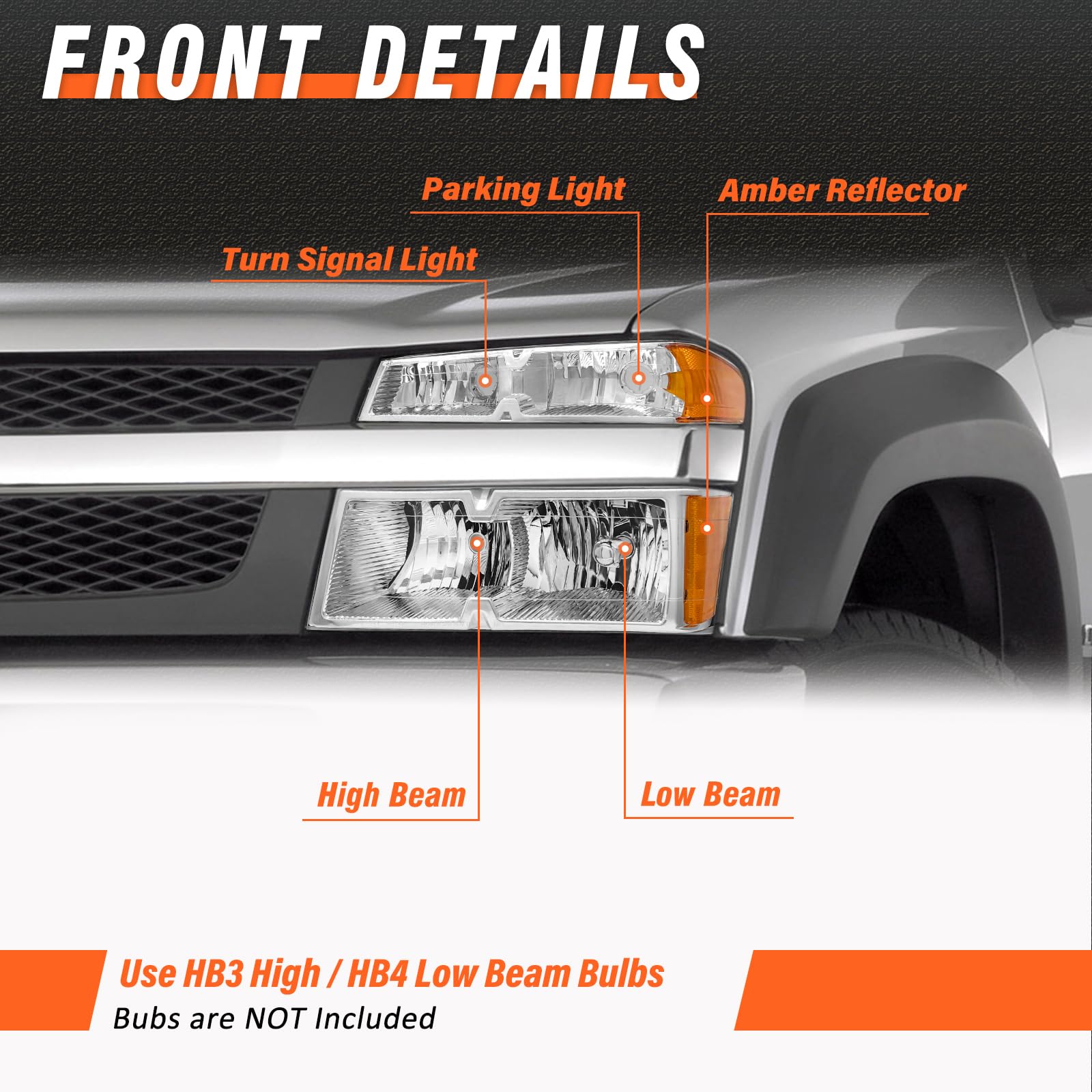 Conjunto de faros delanteros compatibles con Chevy - Imagen 4