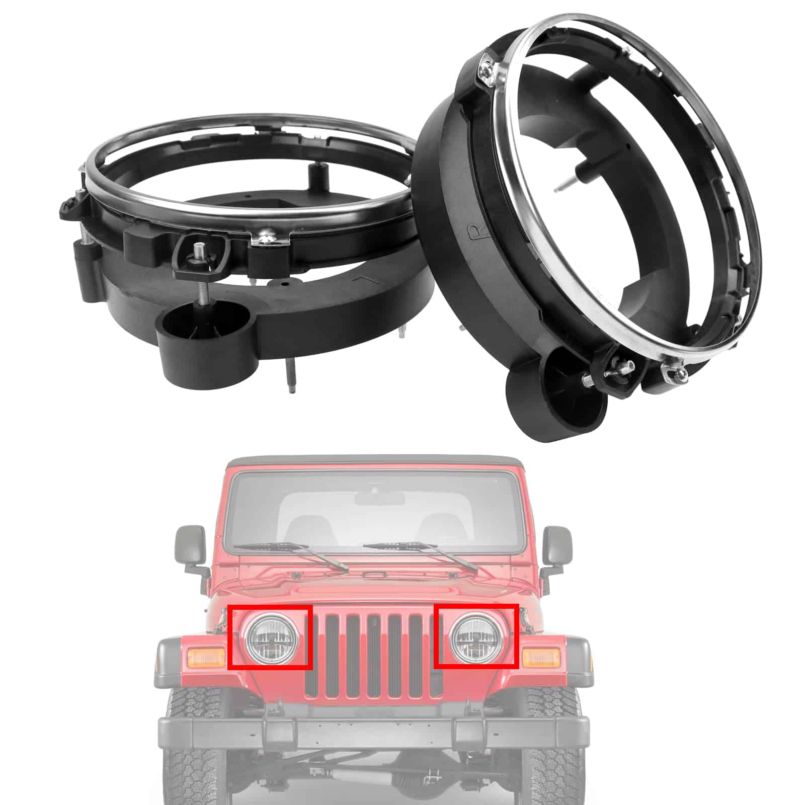 Soportes de bombilla para faro LH & RH para Jeep Wrangler