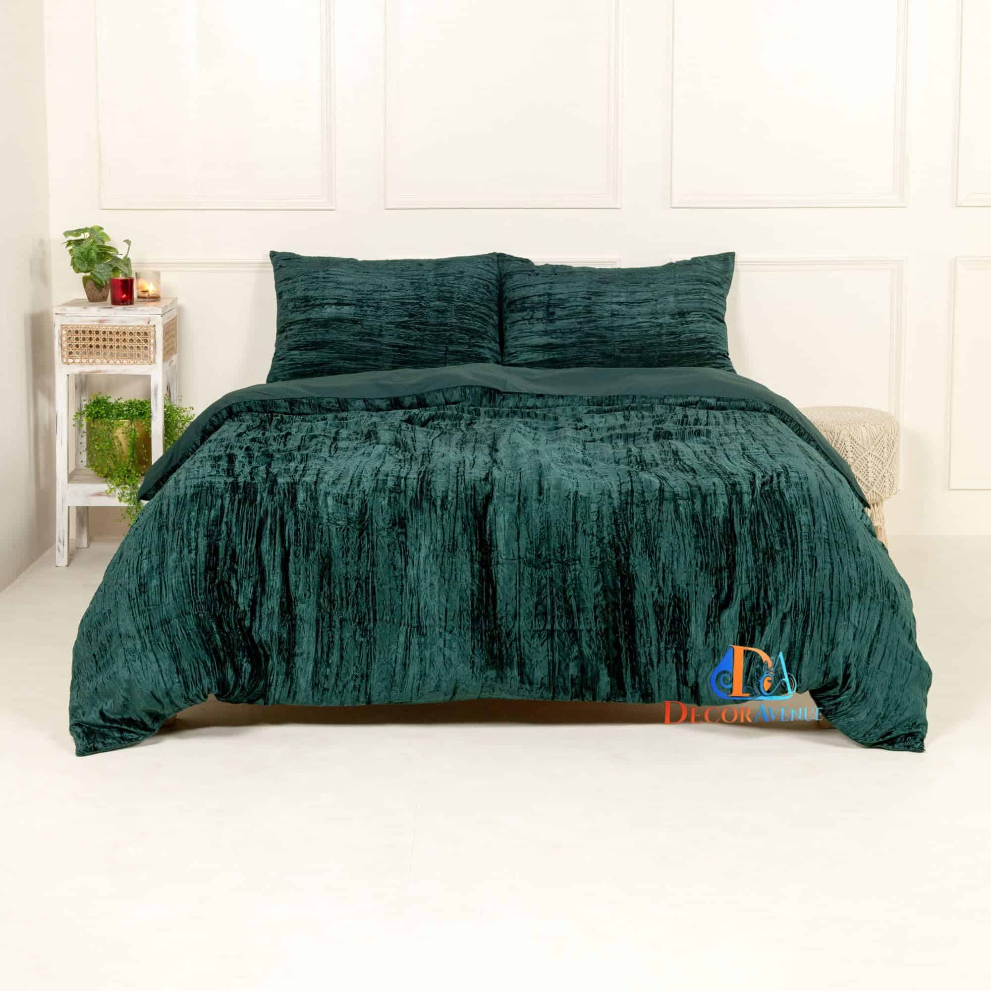 Juego de Funda de Edredón Ultra-Luxe de Terciopelo Sólido