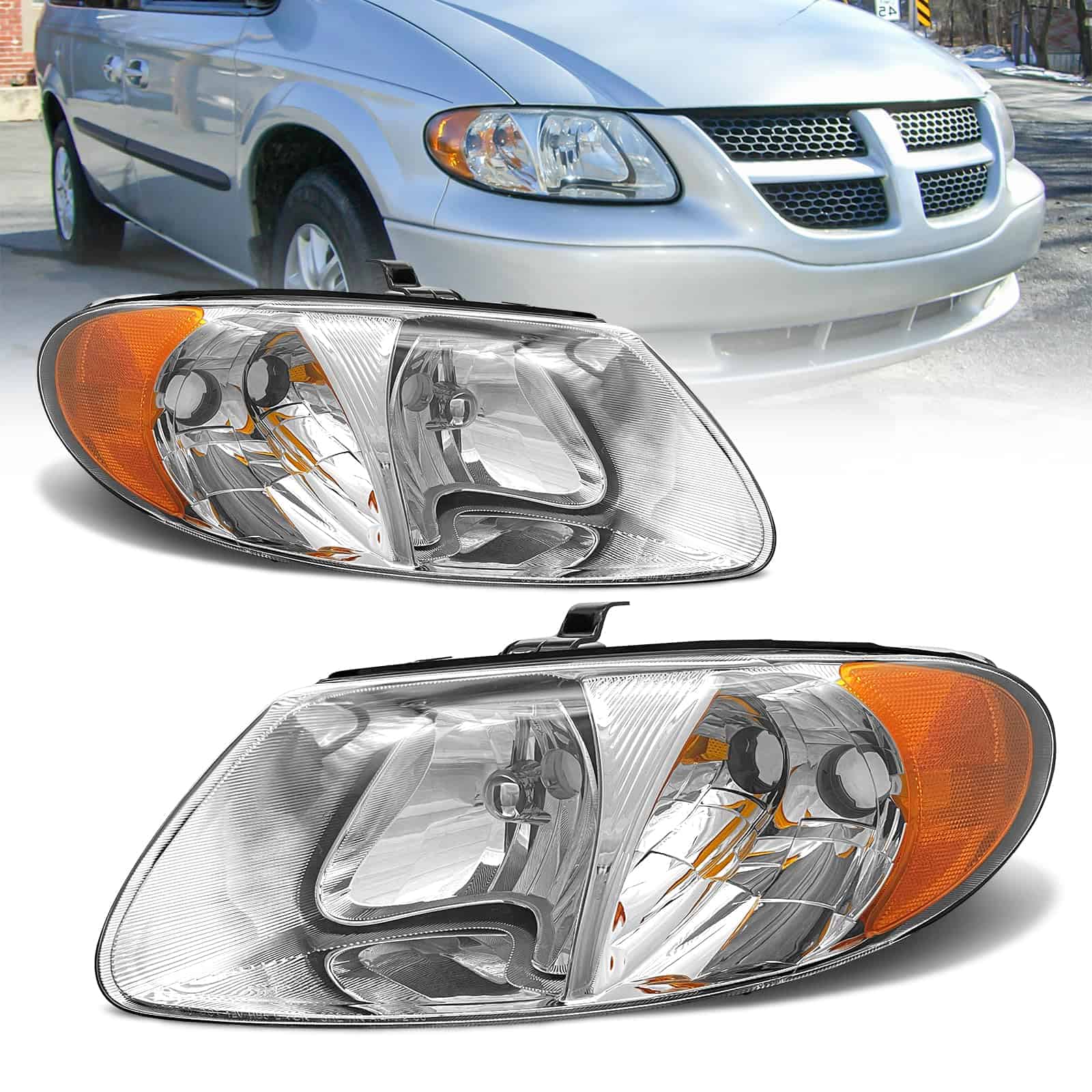 Ensamblaje de faro AS 2001-2007 Dodge Caravan para 01-07