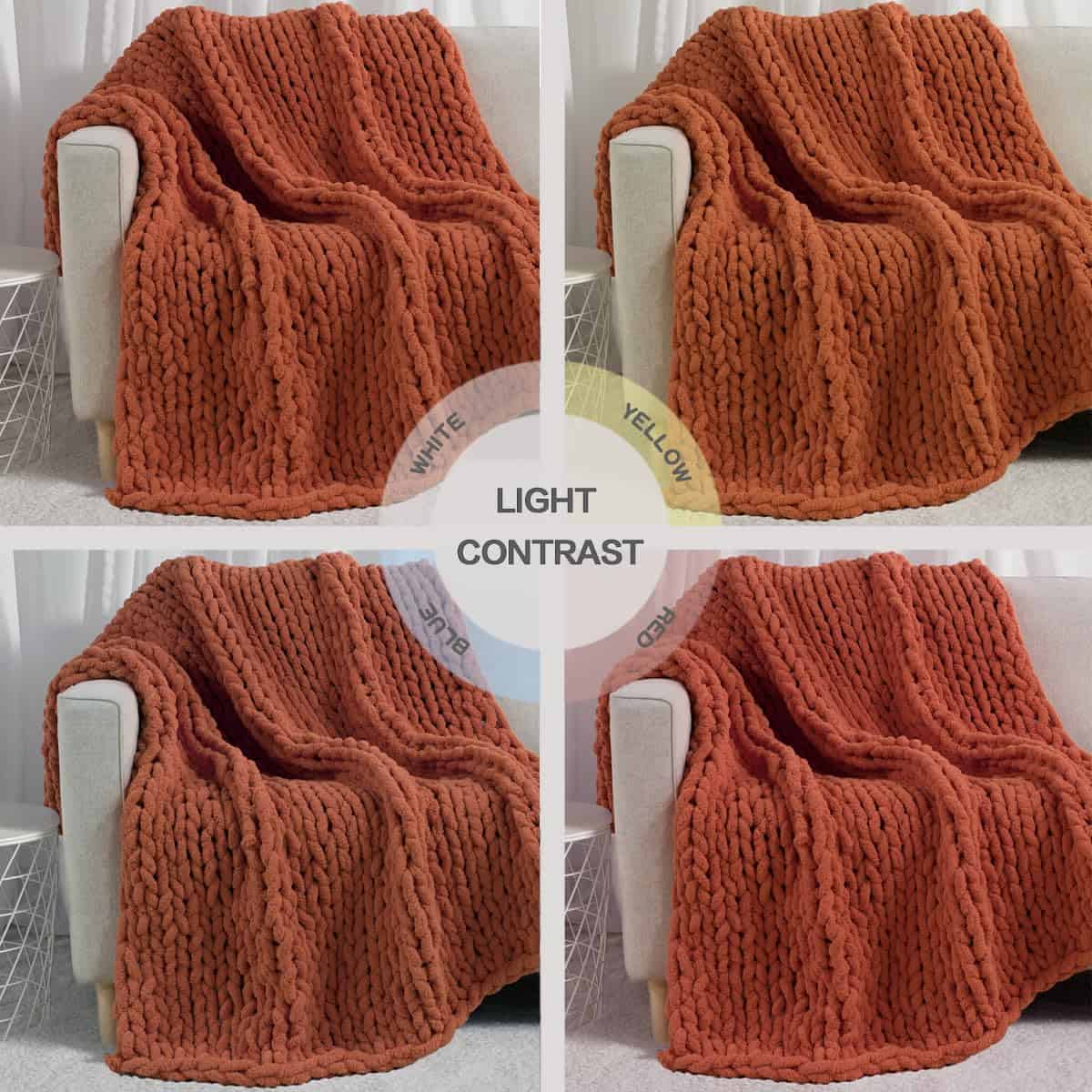 Manta de Punto Grueso Carriediosa de 50" x 60", 100% Hecha - Imagen 7