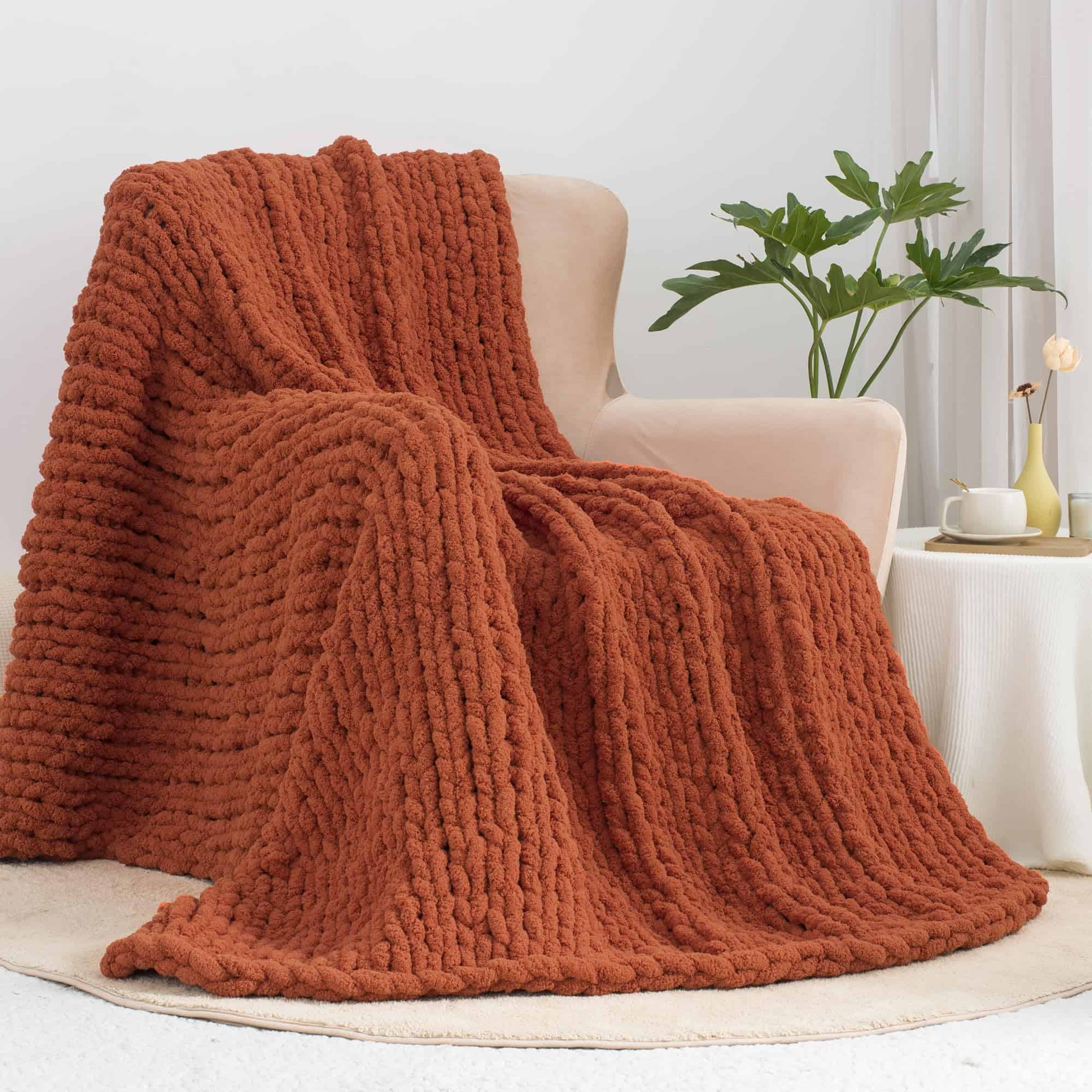 Manta de Punto Grueso Carriediosa de 50" x 60", 100% Hecha - Imagen 5