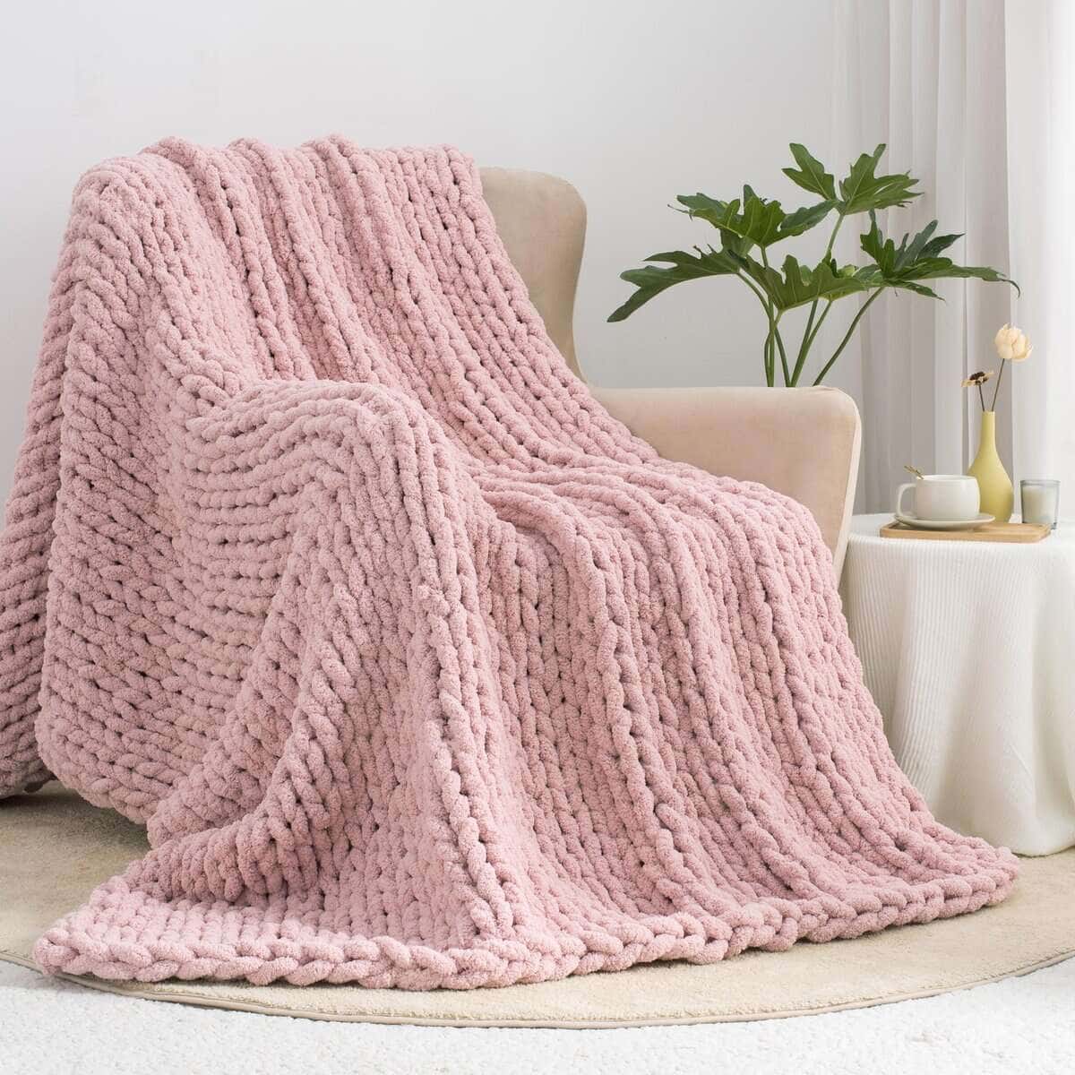 Manta Tejida Gruesa Carriediosa 60" X 80" Twin, 100% Hecha - Imagen 4