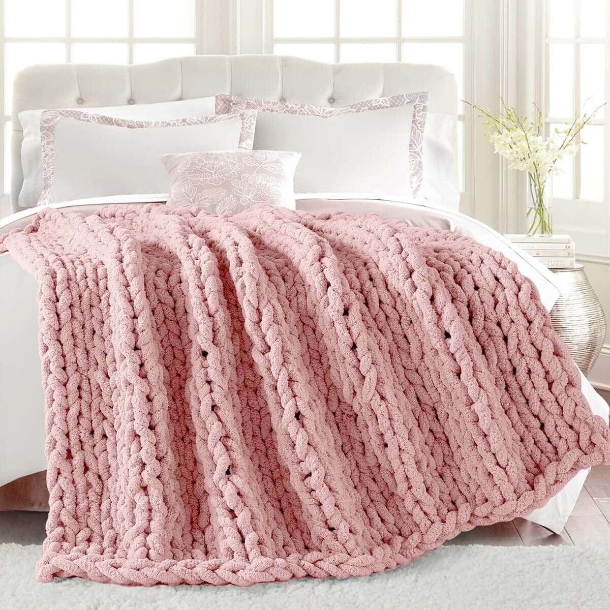 Manta Tejida Gruesa Carriediosa 60" X 80" Twin, 100% Hecha - Imagen 9