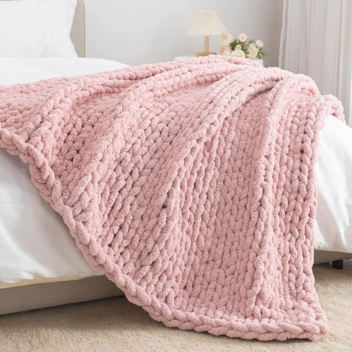 Manta Tejida Gruesa Carriediosa 60" X 80" Twin, 100% Hecha - Imagen 3