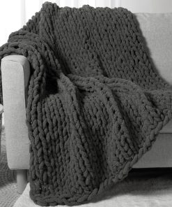 Manta de Punto Grueso Carriediosa 60" X -Gris Oscuro