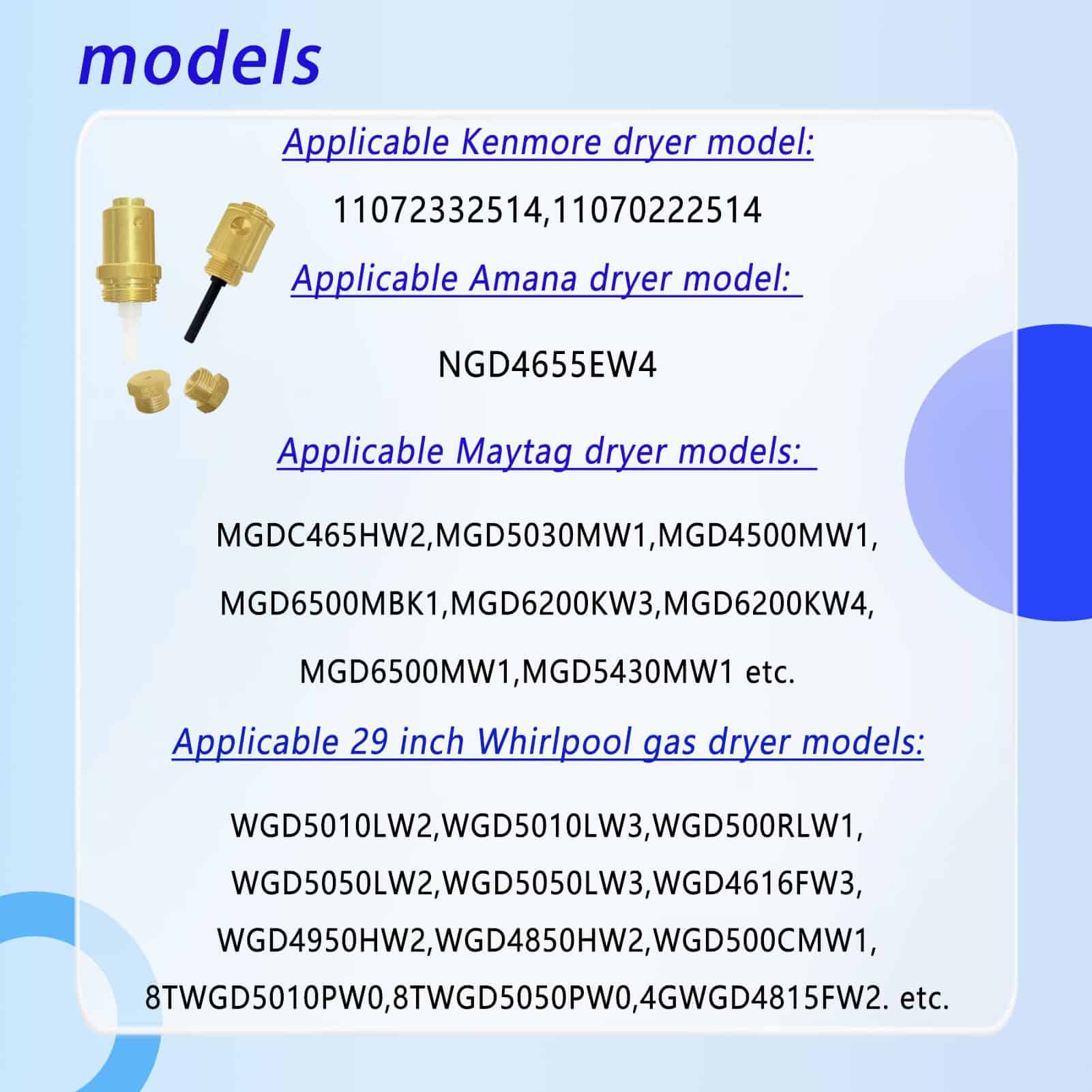 Kit de conversión de gas natural a propano para secadora - Imagen 5