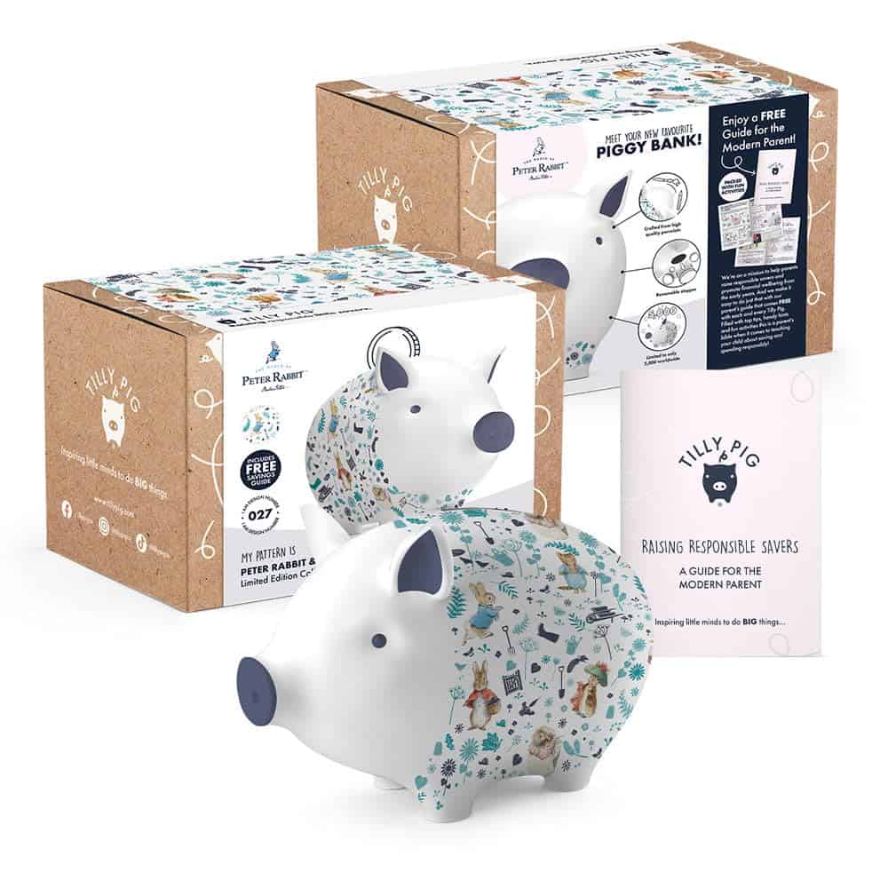 Alcancía de cerámica Tilly Pig para niños Beatrix Potter - Imagen 4