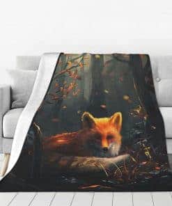 Manta de Zorro Lindo Decorativa de Bosque de Zorro Regalos