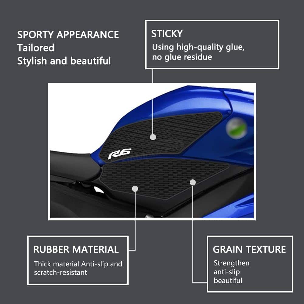Para YZF-R6 YZF R6 2017-2021 Protector de tanque lateral - Imagen 8