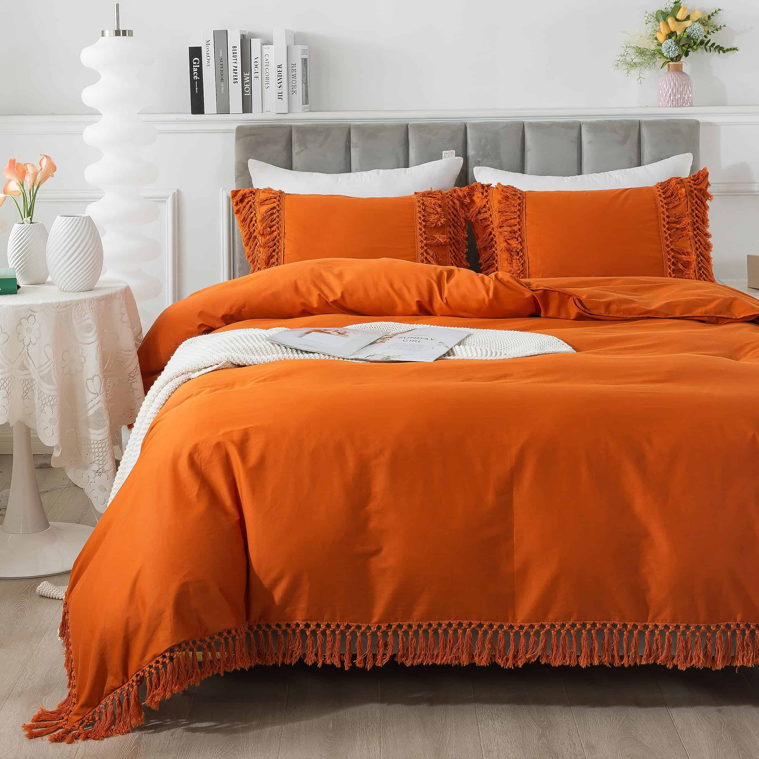 Juego de Cama Vintage Boho 3 Piezas Funda Nórdica Tamaño