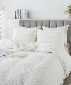 Set de Funda de Edredón con Borlas Boho 3 Piezas (1 Funda