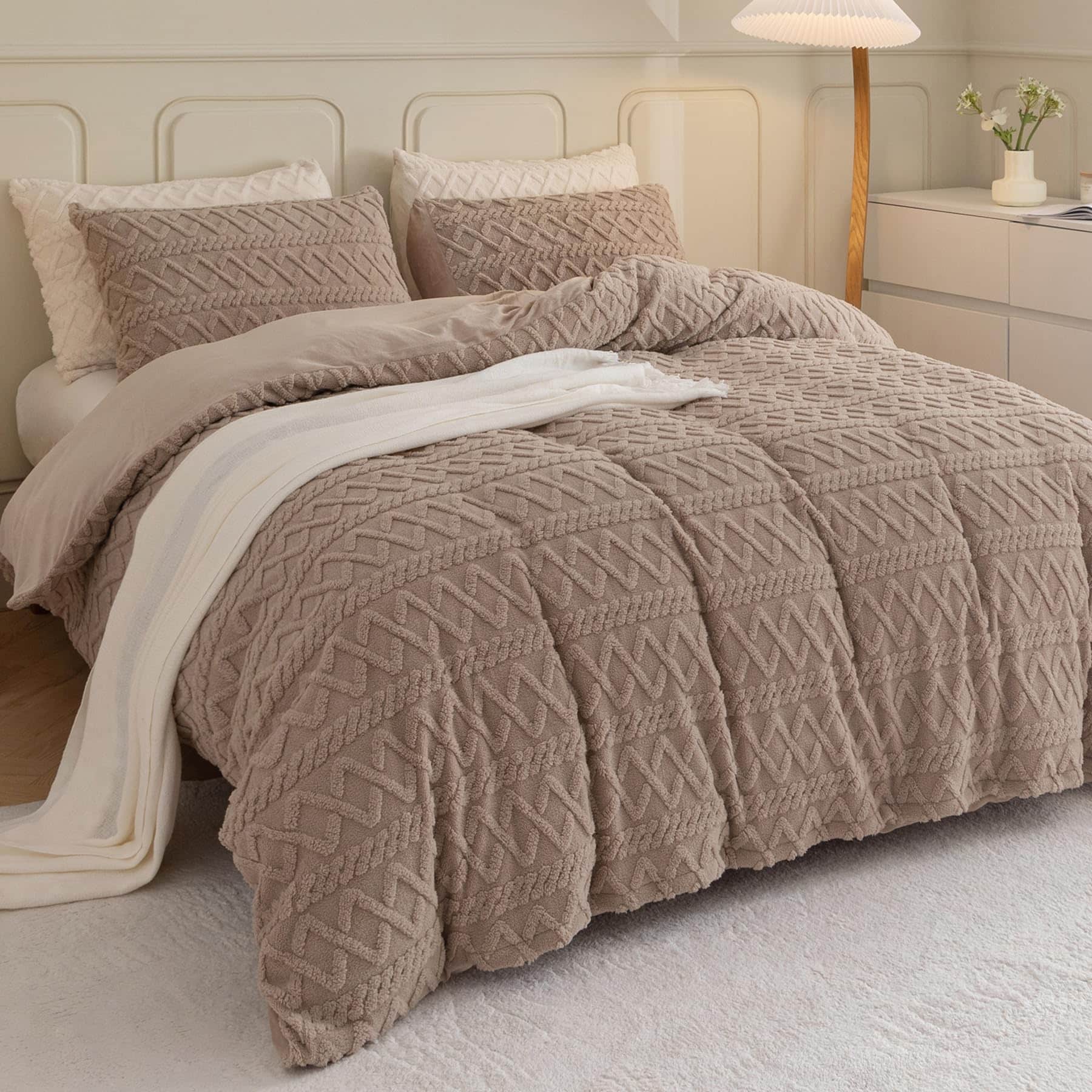 Juego de Funda Nórdica King Size Levoo de Peluche Ultra