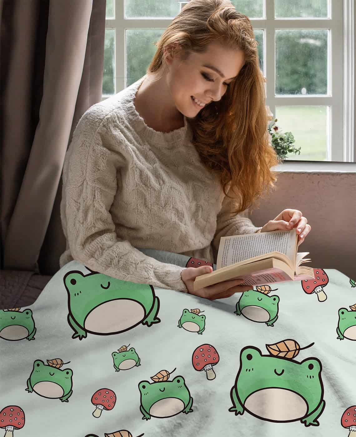 Manta de Rana para Sofá Cama Viajes Camping, 127x153cm - Imagen 5