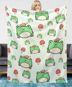 Manta de Rana para Sofá Cama Viajes Camping, 127x153cm