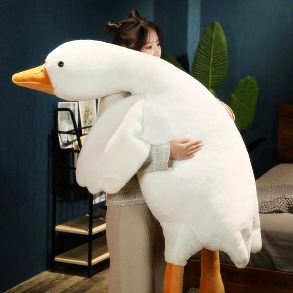 Almohada de Peluche de Ganso MUVLUS, Gigante Blanco, - Imagen 7