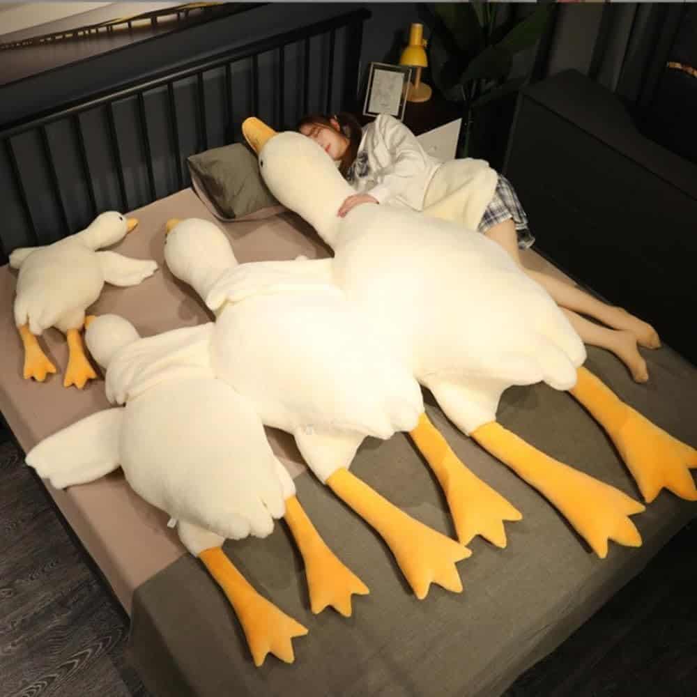 Almohada de Peluche de Ganso MUVLUS, Gigante Blanco, - Imagen 8